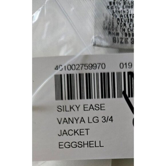 Chico’s silky Ease Vanya 3/4 eggshell Jacket Women’s Size 3 - Picture 7 of 7